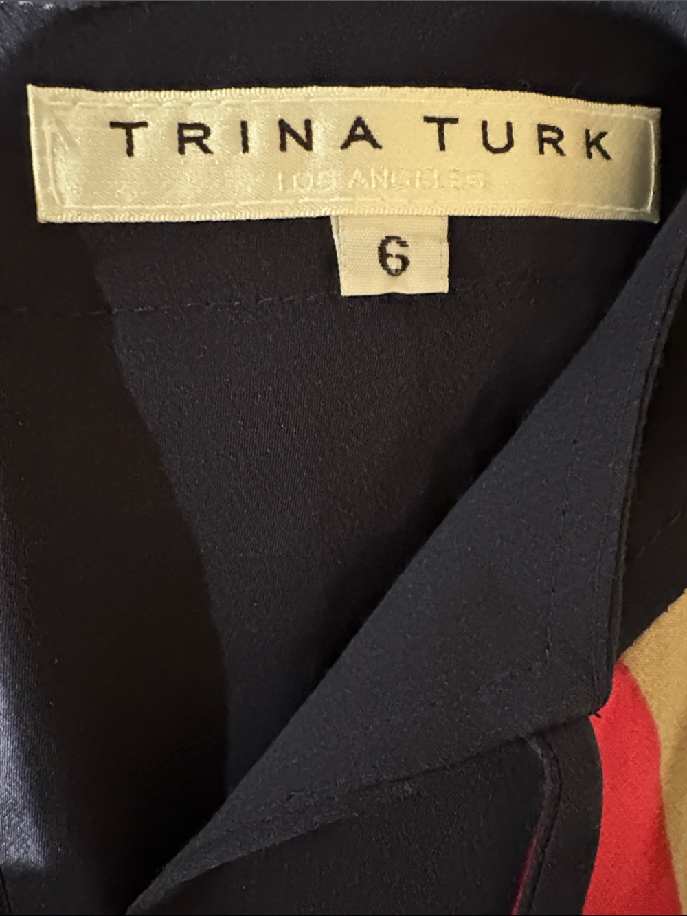 Trina Turk Women’s Multicolor Wave-Print Tunic Dress - Pink, Navy & Yellow - Picture 3 of 3